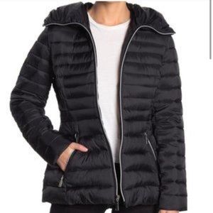 NWT Laundry Shelli Segal Black Puffer Jacket Coat
